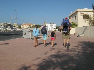 Walking to the beach