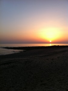 Setting sun over As Sifah