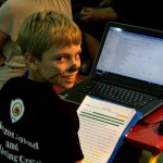 Our Boy as Sound Engineer backstage at Into the Woods