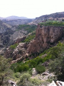 Our hike to the village in the distance