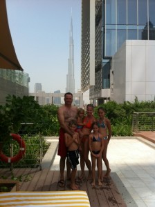 Back to Dubai at the Oberoi with Burj Khalifa in the background
