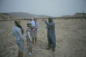 Learning more about turtles from our Omani guide