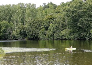 Our Boy kayaking on the Vienne