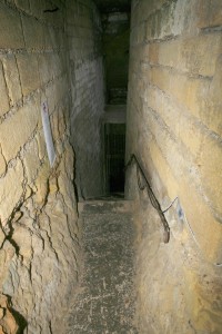 The steps leading down to where Jacques de Molay, the Templars' Grand Master was imprisoned