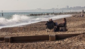 A romantic lunch on Solent Beach