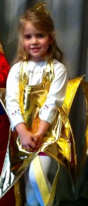The Littlest as a star in Abbotts Ann Nursery's Nativity