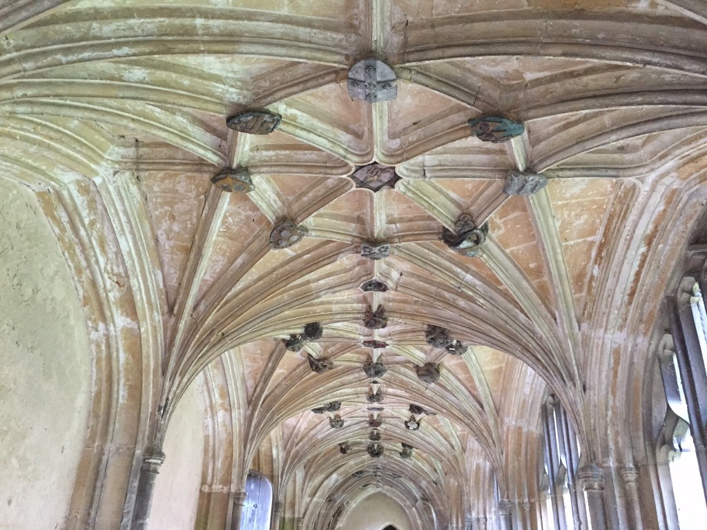 The intricate ceilings of the Cloisters