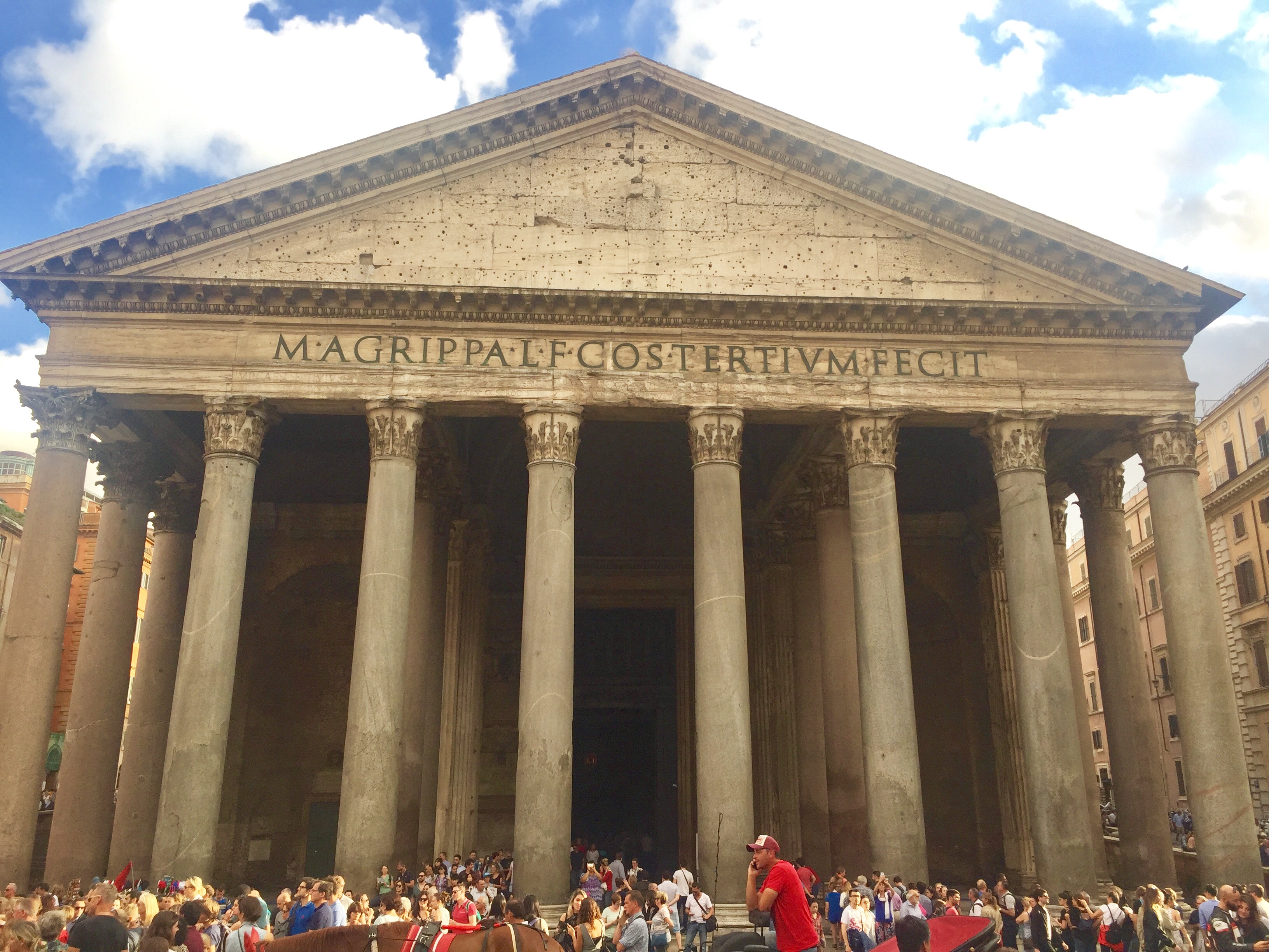 Outside the astonishing Pantheon