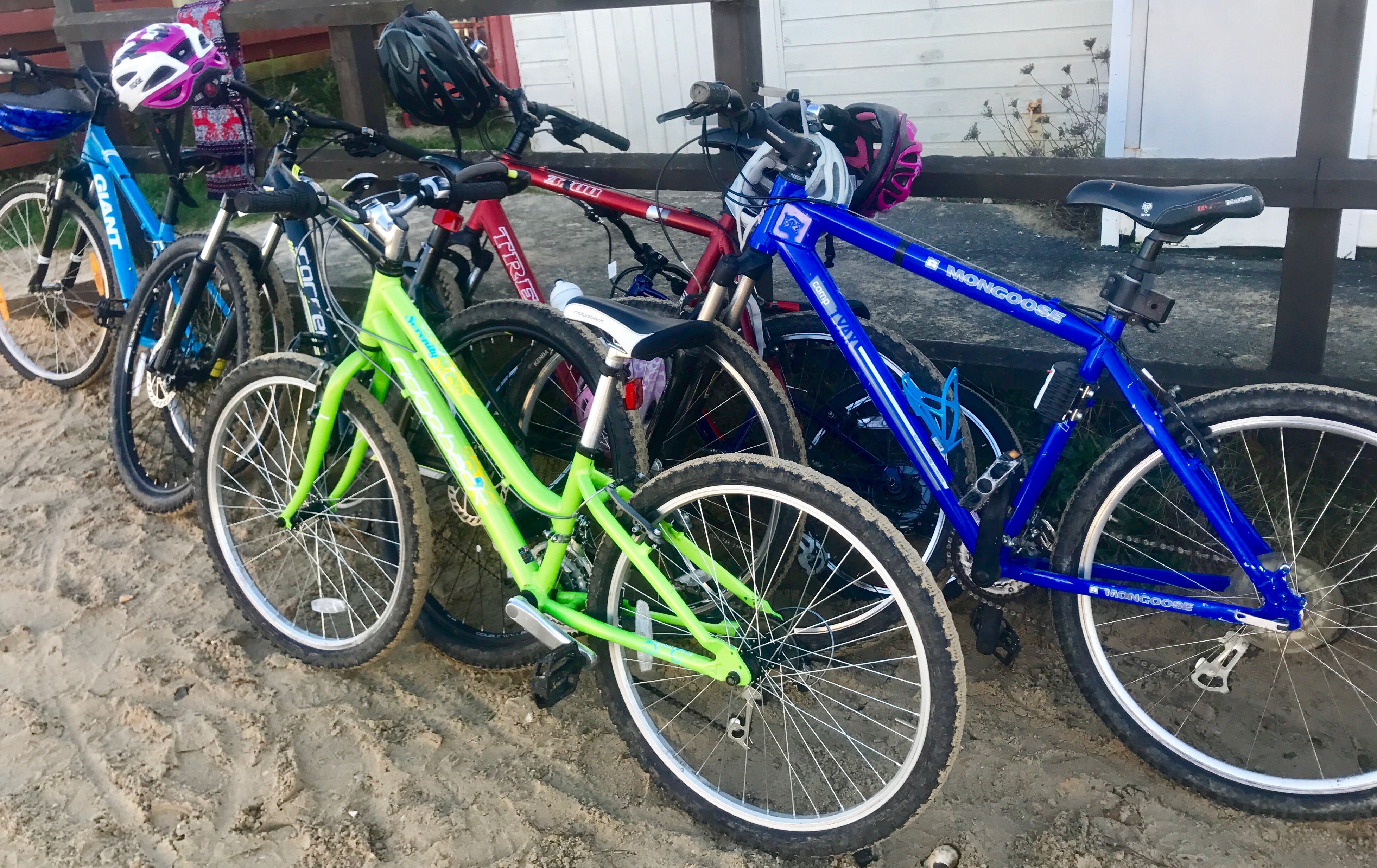 Bikes parked outside The Beach House
